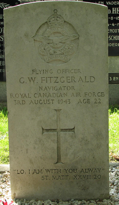 F/O Gerald William Fitzgerald<br/><br /><br />died August 2nd, 1943